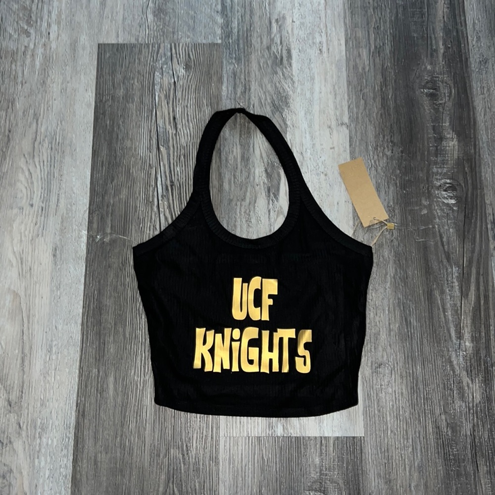 UCF. CROPPED HALTER TOP